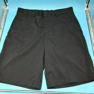 Men's Slazenger Black‎ Dress Golf Shorts Polyester Spandex Flat Front Si…